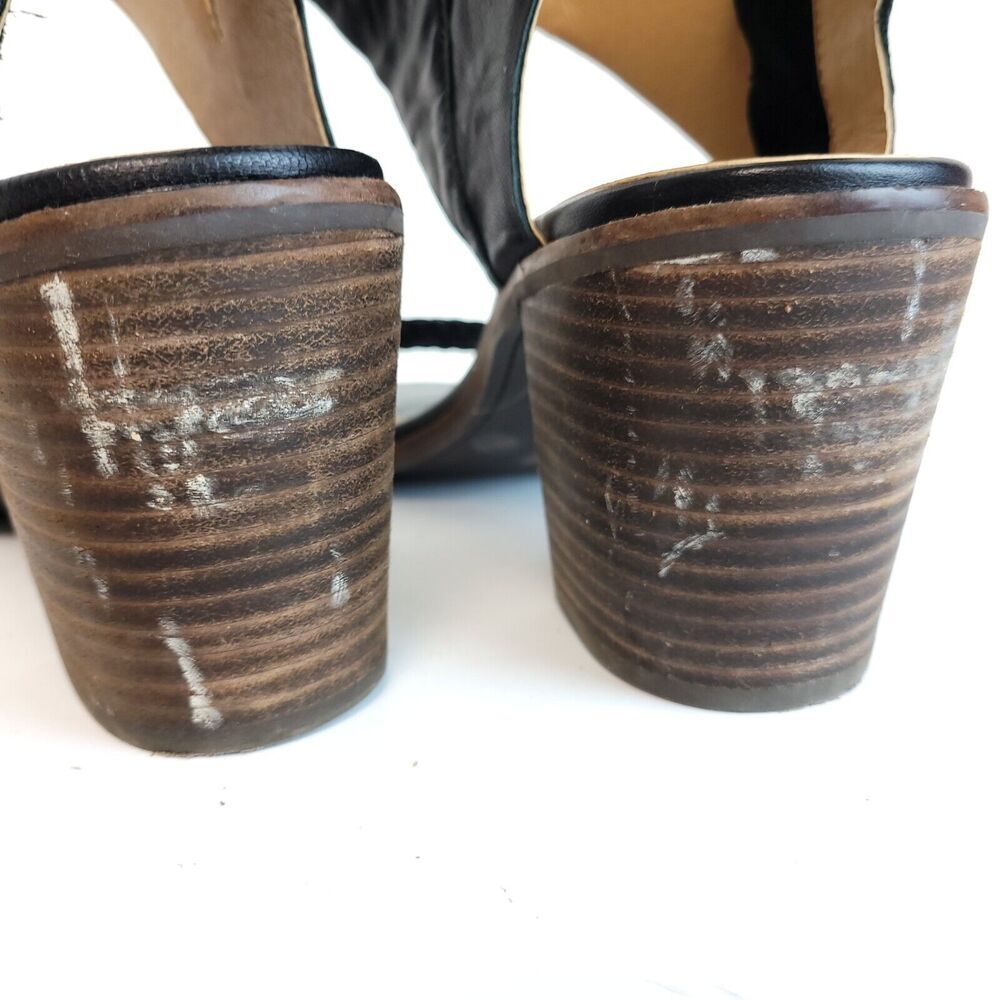 Lucky Brand Sz 10 Womens Chunky Heel Ankle Strap Braided Sandals Dress Shoes... - Picture 10 of 10